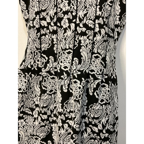 Alex Marie Black/White Printed A Line Dress Medium - Picture 8 of 10